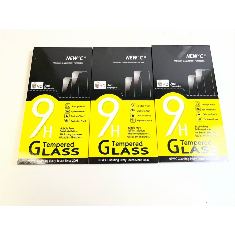 Lot of 3 NEW'C Tempered Glass Screen Protectors for iPhone 11 9H Hardness 2-Pack